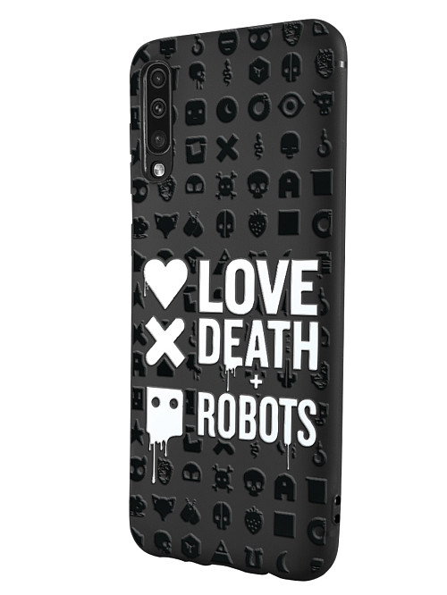 Силиконовый чехол для Samsung Galaxy A30S "Любовь Смерть Роботы"