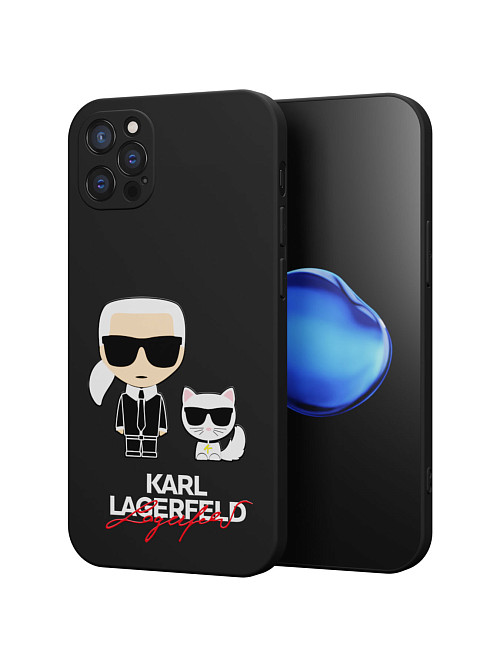 Силиконовый чехол для Apple iPhone 12 Pro Max "NOVEL: Lagerfeld"