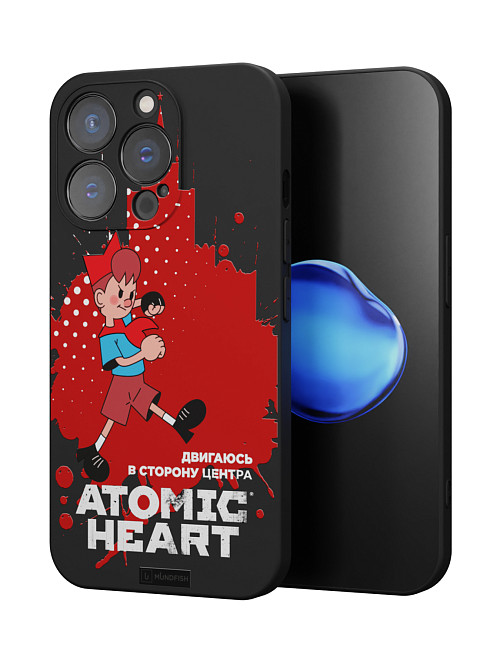 Силиконовый чехол для Apple iPhone 15 Pro "Atomic Heart: В сторону центра"