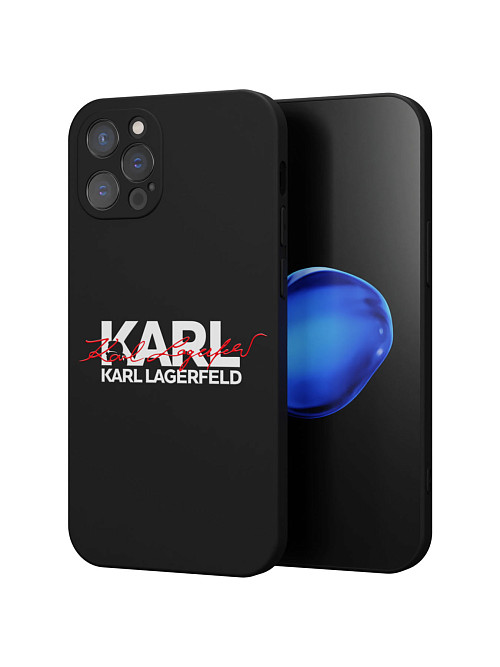 Силиконовый чехол для Apple iPhone 12 Pro "NOVEL: Lagerfeld V.2"