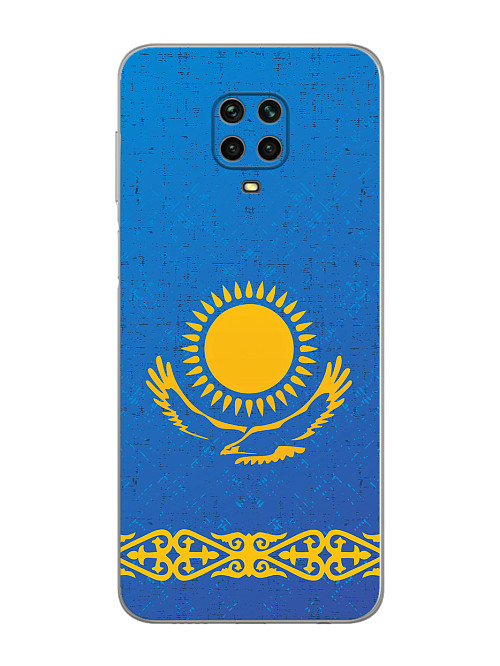 Силиконовый чехол для Xiaomi Redmi Note 9S Флаг Казахстана