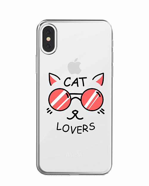 Силиконовый чехол для Apple iPhone X "Cat lovers"