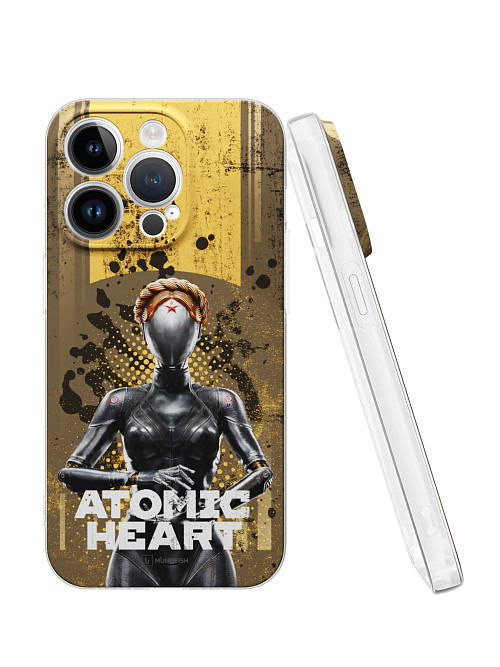 Силиконовый чехол для Apple iPhone 14 Pro "Atomic Heart: Левая близняшка"