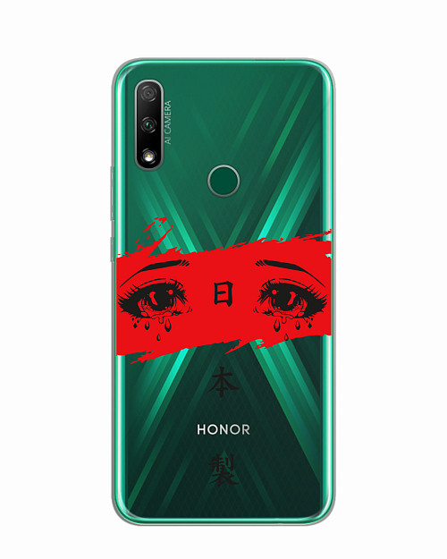 Силиконовый чехол для Huawei Y9 Prime (2019) "Грустные глаза аниме"