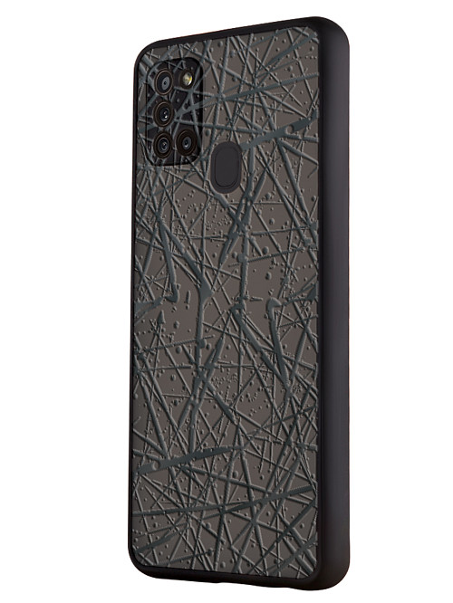 Противоударный чехол для Samsung Galaxy A21s "Паутина абстракция"