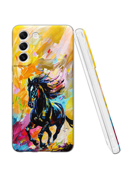 Силиконовый чехол для Samsung Galaxy S21 FE "Лошадь V.2"
