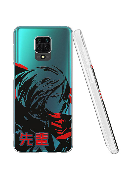 Силиконовый чехол для Xiaomi Redmi Note 9S "Атака титанов - Mikasa Ackerman"