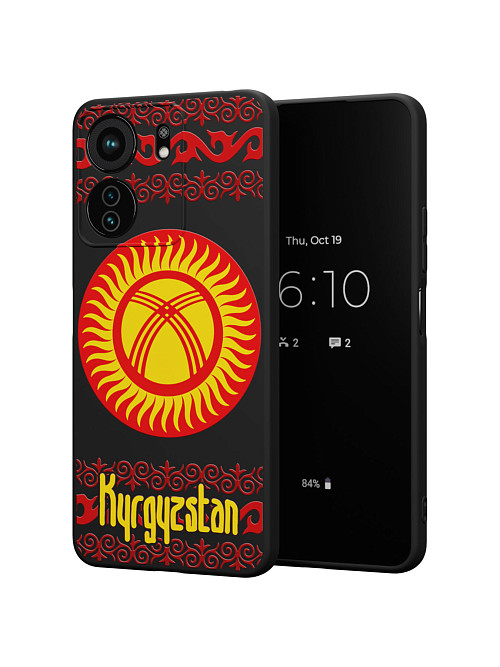 Силиконовый чехол для Xiaomi Redmi 13C "Флаг Кыргызстана"