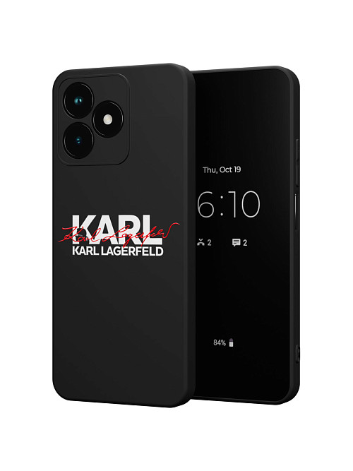 Силиконовый чехол для realme C51 "NOVEL: Lagerfeld V.2"