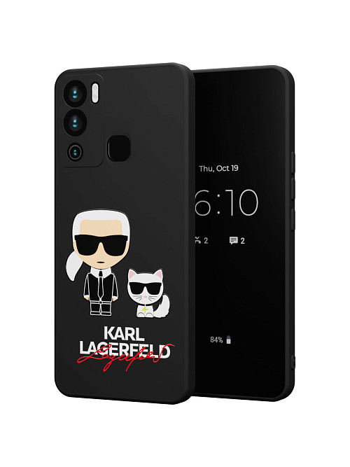 Силиконовый чехол для Infinix Hot 12i "NOVEL: Lagerfeld"