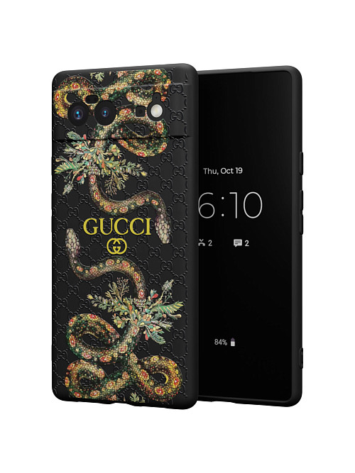 Силиконовый чехол для GooglePixel Google Pixel 6 "NOVEL: Gucci"