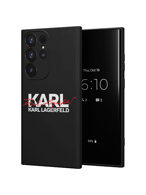 Силиконовый чехол для Samsung Galaxy S23 Ultra "NOVEL: Lagerfeld V.2"