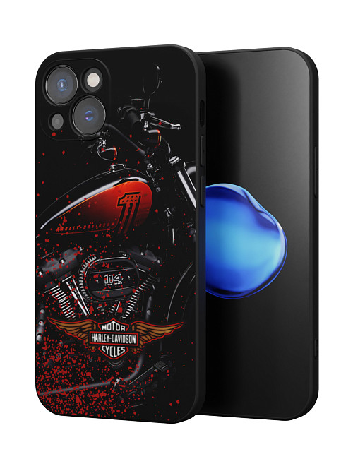 Силиконовый чехол для Apple iPhone 15 Plus "Мотоцикл Harley-Davidson"