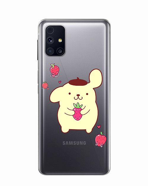 Силиконовый чехол для Samsung Galaxy M31S Собачка с ягодой