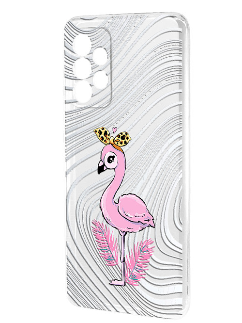 Силиконовый чехол для Samsung A53 Фламинго розовый