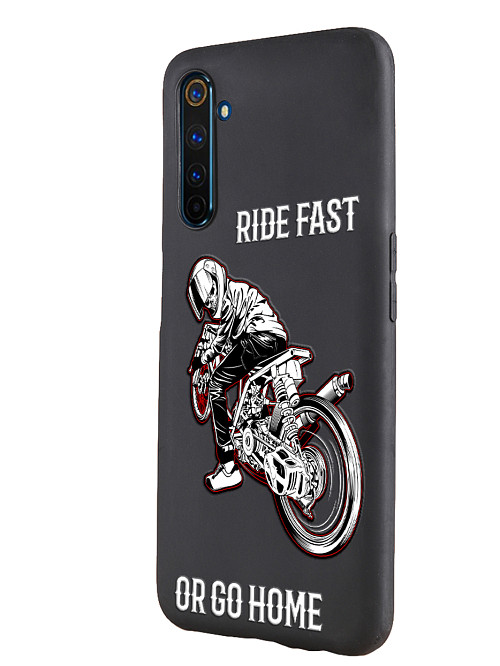 Силиконовый чехол для Realme 6 Pro Ride fast or go home