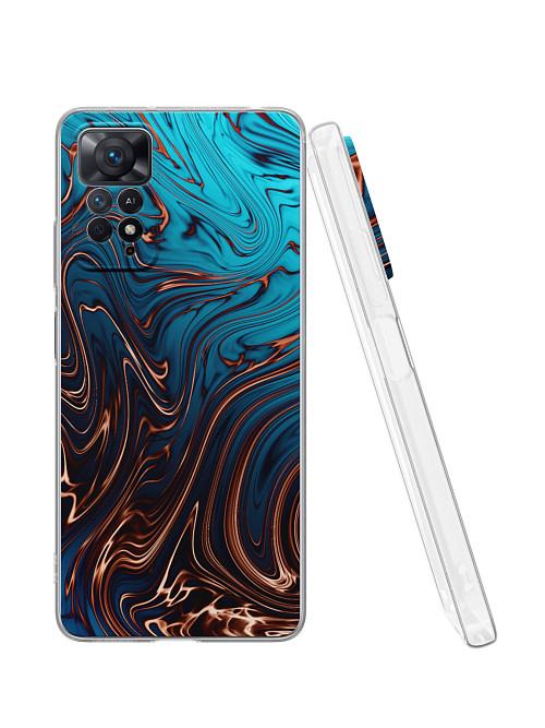 Силиконовый чехол для Xiaomi Redmi Note 12 Pro (4G) "Бронзовый узор"