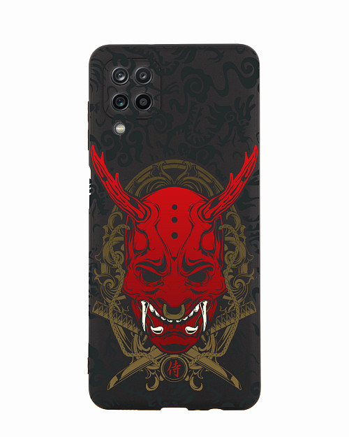 Силиконовый чехол для Samsung Galaxy A12 (4G) "Red Oni mask"