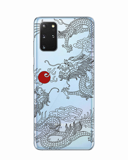 Силиконовый чехол для Samsung Galaxy S20 Plus Японский дракон