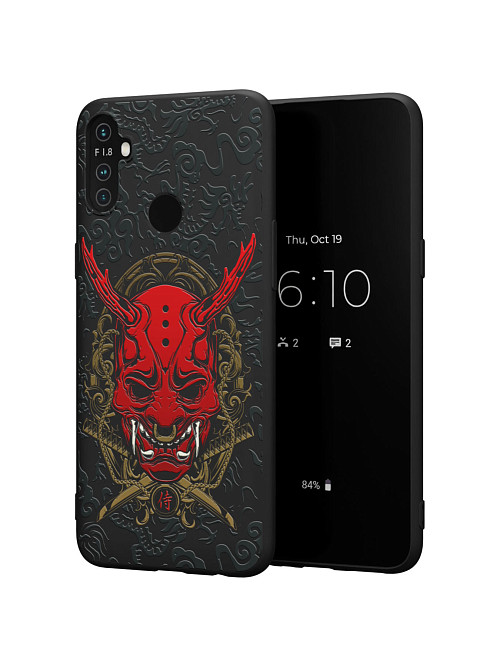 Силиконовый чехол для Realme C3 "Red Oni mask"