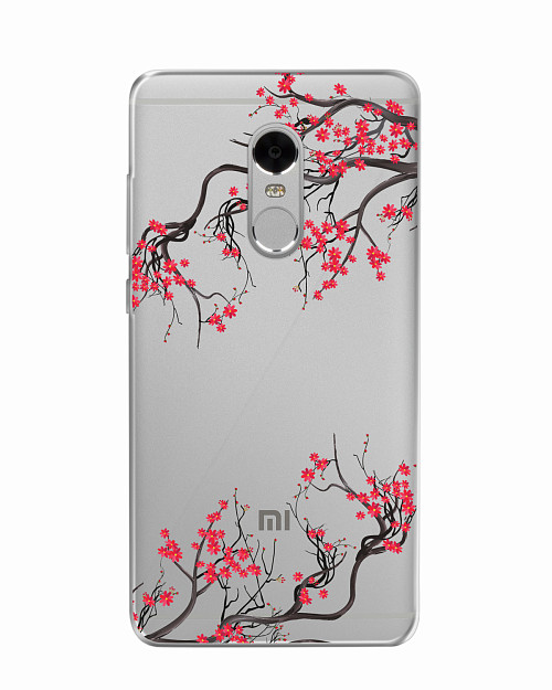 Силиконовый чехол для Xiaomi Redmi Note 4 Цветы сакуры