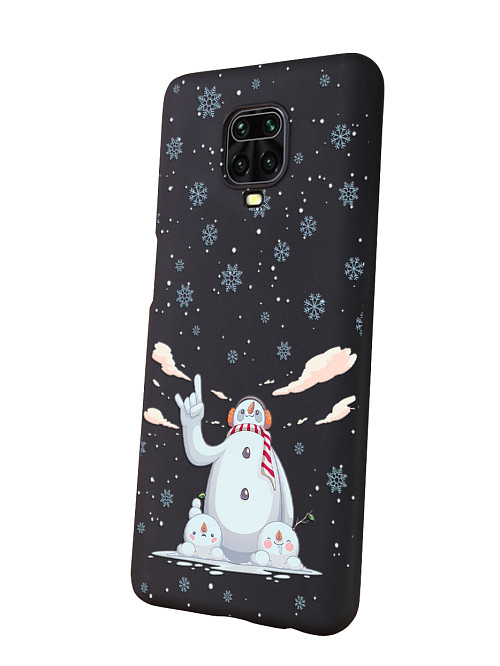 Силиконовый чехол для Xiaomi Redmi Note 9 Pro Крутой снеговик