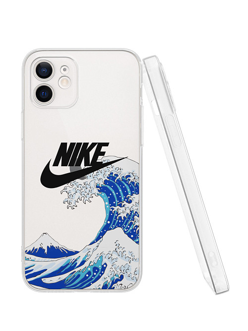 Силиконовый чехол для Apple iPhone 12 "NOVEL: Nike и волна"