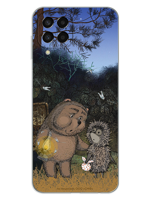 Силиконовый чехол для Samsung Galaxy M33 (5G) "Ёжик в тумане и медвежонок"