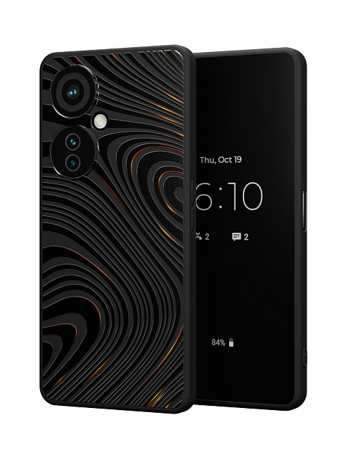 Силиконовый чехол для OnePlus Nord CE 3 Lite (5G) "Бронзовые волны"