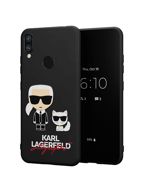 Силиконовый чехол для Xiaomi Redmi Note 7 Pro "NOVEL: Lagerfeld"