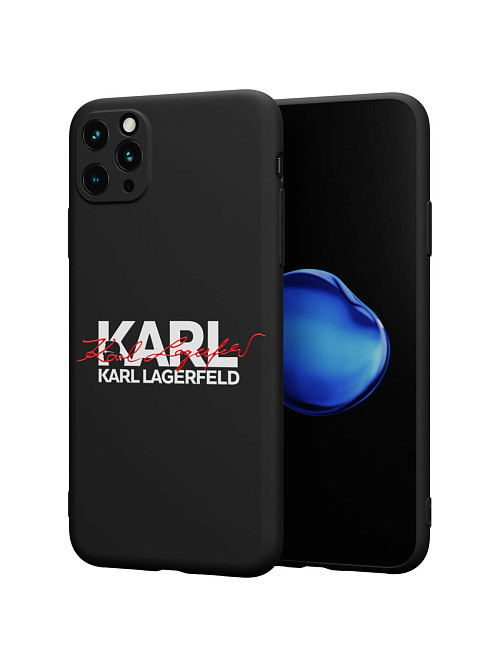 Силиконовый чехол для Apple iPhone 11 Pro Max "NOVEL: Lagerfeld V.2"