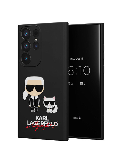 Силиконовый чехол для Samsung Galaxy S23 Ultra "NOVEL: Lagerfeld"