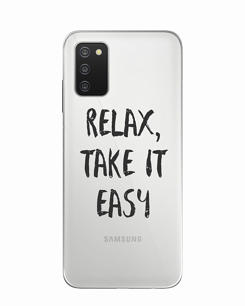 Силиконовый чехол для Samsung Galaxy A03S Relax, take it easy