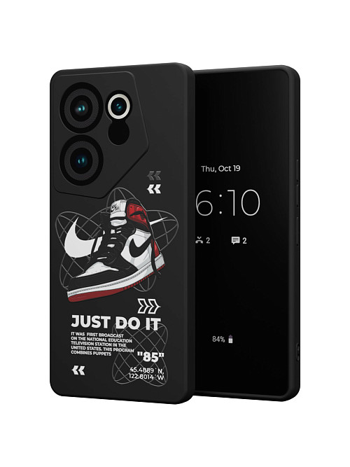 Силиконовый чехол для Tecno Camon 20 premier "NOVEL: Just Do It"