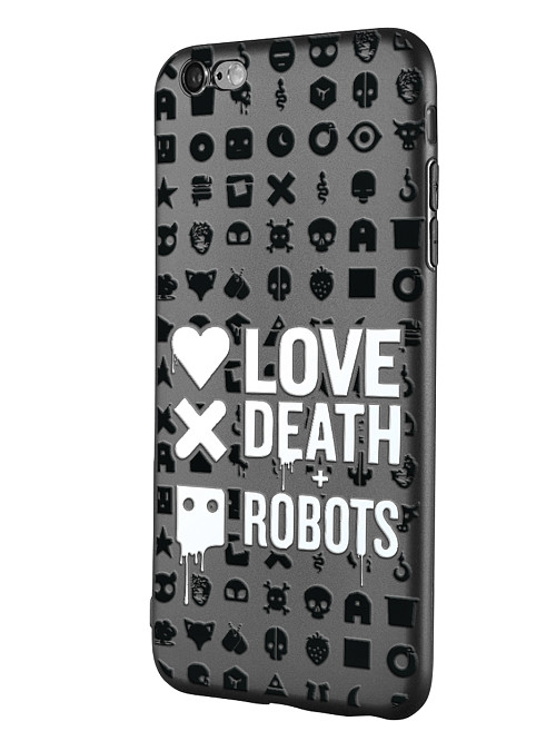 Силиконовый чехол для Apple iPhone 6 Plus Любовь Смерть Роботы