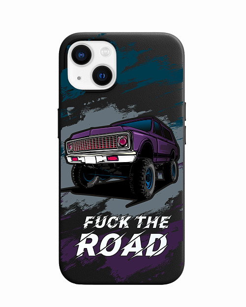 Силиконовый чехол для Apple iPhone 13 Фиолетовый внедорожник Силиконовый чехол для Apple iPhone 13 Фиолетовый внедорожник