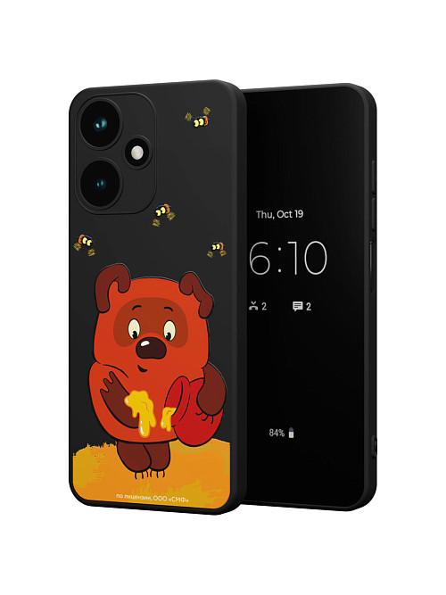 Силиконовый чехол для Infinix HOT 30 PLAY "Винни-Пух: Медвежонок и мед"