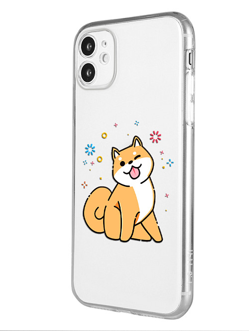Силиконовый чехол для Apple iPhone 11 Собака Сиба-ину