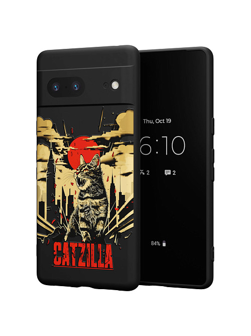 Силиконовый чехол для Google Pixel 7 "Catzilla"