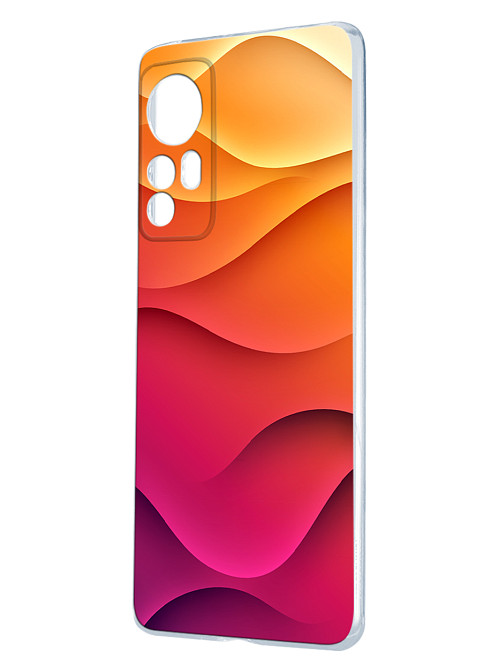 Силиконовый чехол для Xiaomi 12 Pro Розовые волны