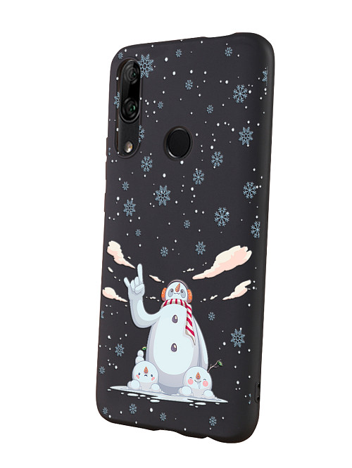 Силиконовый чехол для Huawei Y9 Prime (2019) "Крутой снеговик"