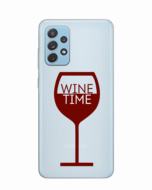 Силиконовый чехол для Samsung Galaxy A72 "Wine time"