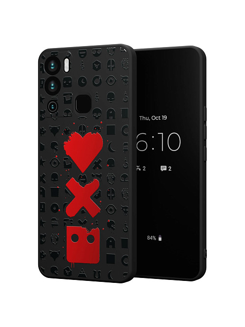 Силиконовый чехол для Infinix Hot 12i "Love Death Robots"