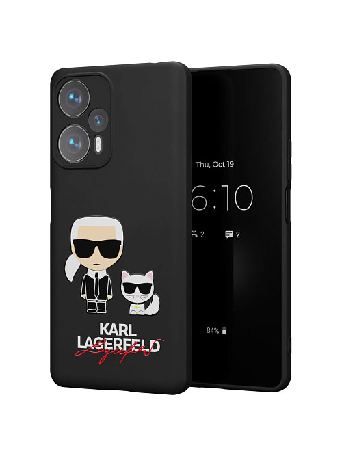 Силиконовый чехол для Poco F5 "NOVEL: Lagerfeld"