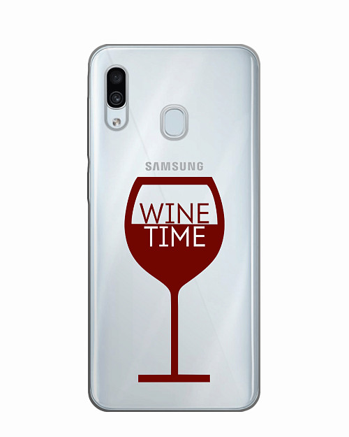 Силиконовый чехол для Samsung Galaxy A20 Wine time