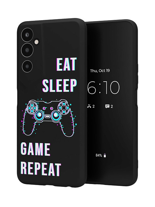 Силиконовый чехол для Tecno Pova Neo 2 Eat Sleep Game repeat