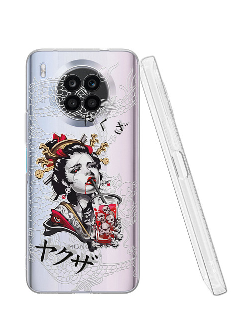 Силиконовый чехол для Honor 50 Lite "Geisha Bloody"