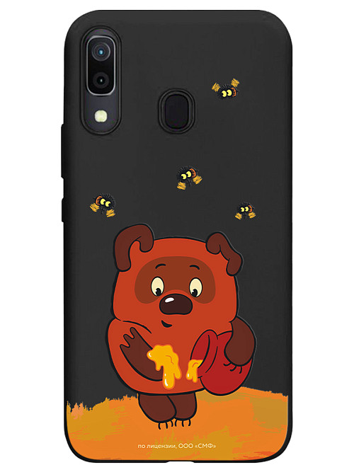 Силиконовый чехол для Samsung Galaxy A30 "Винни-Пух: Медвежонок и мед"