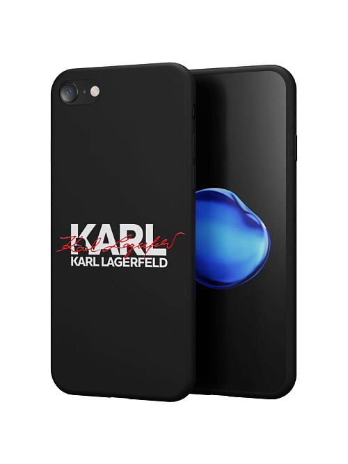 Силиконовый чехол для Apple iPhone 8 "NOVEL: Lagerfeld V.2"