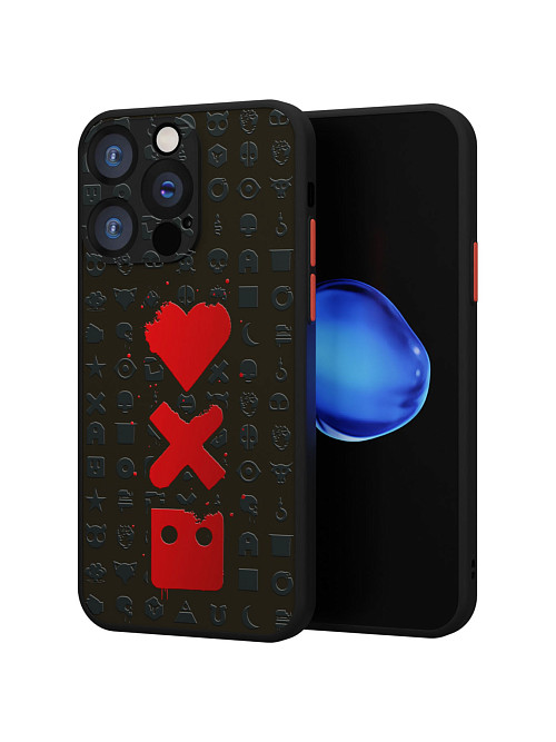 Противоударный чехол для Apple iPhone 15 Pro "Love Death Robots"